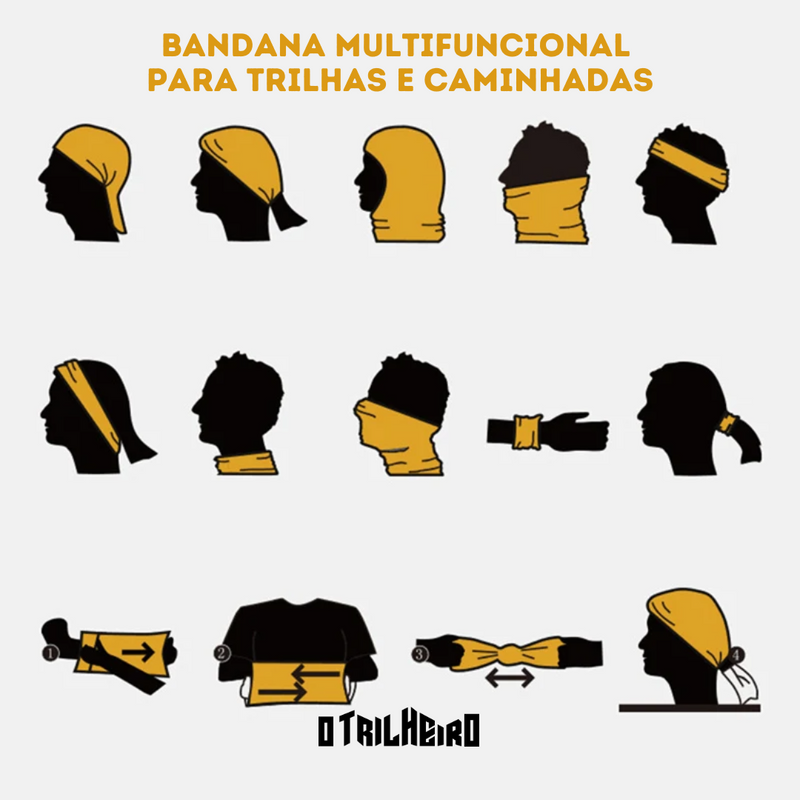 Bandana Multifuncional com Proteção Solar